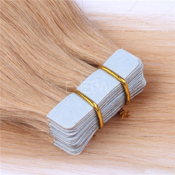 Tape in hair extensions double drawn human hair  Light brown 100 Brazilian hair YL132